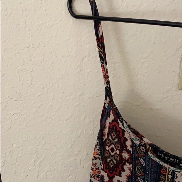 Patterned Babydoll Dress - Picture 3 of 3